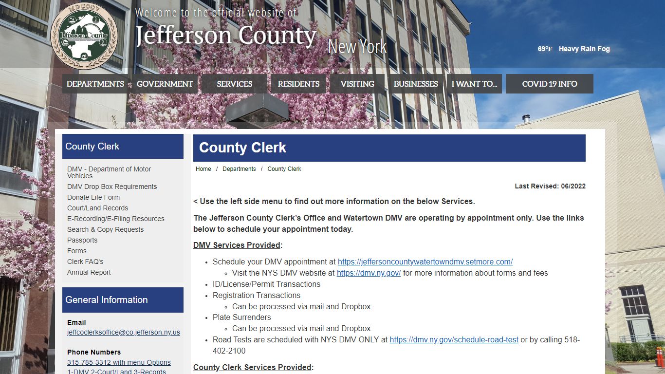 Welcome to Jefferson County, New York - County Clerk